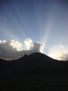 Sun Rays Over the Peaks of Mount Olympus