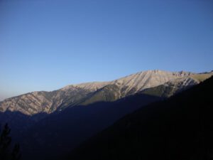 Sunlit Ridge of Mount Olympus