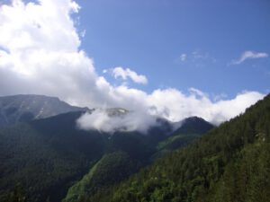 Clouds Drifting Across the Slopes of Mount Olympus
