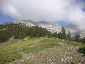 View Toward Skala, Mytikas and Stefani from the First Stone Bench