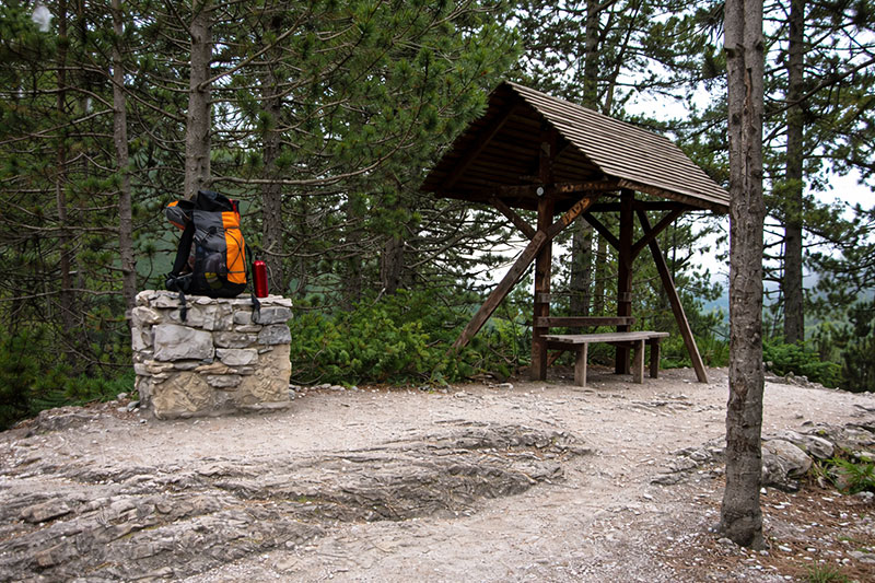 Old Wooden Shelter on the E4 Trail, Mount Olympus