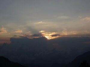 Sunrise Over the Clouds, Mount Olympus