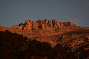 Alpenglow on the Peaks of Mount Olympus